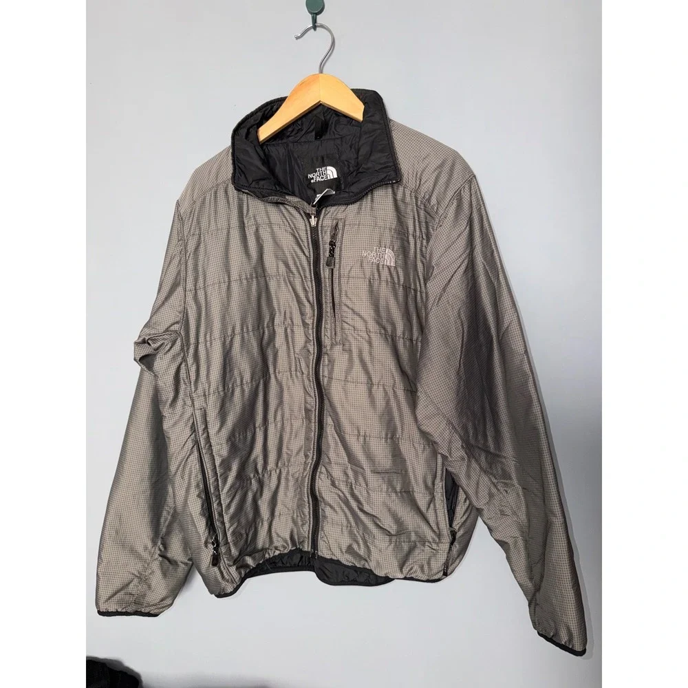 The North‎ Face Mens Lightweight Full Zip Jacket Grey Plaid L